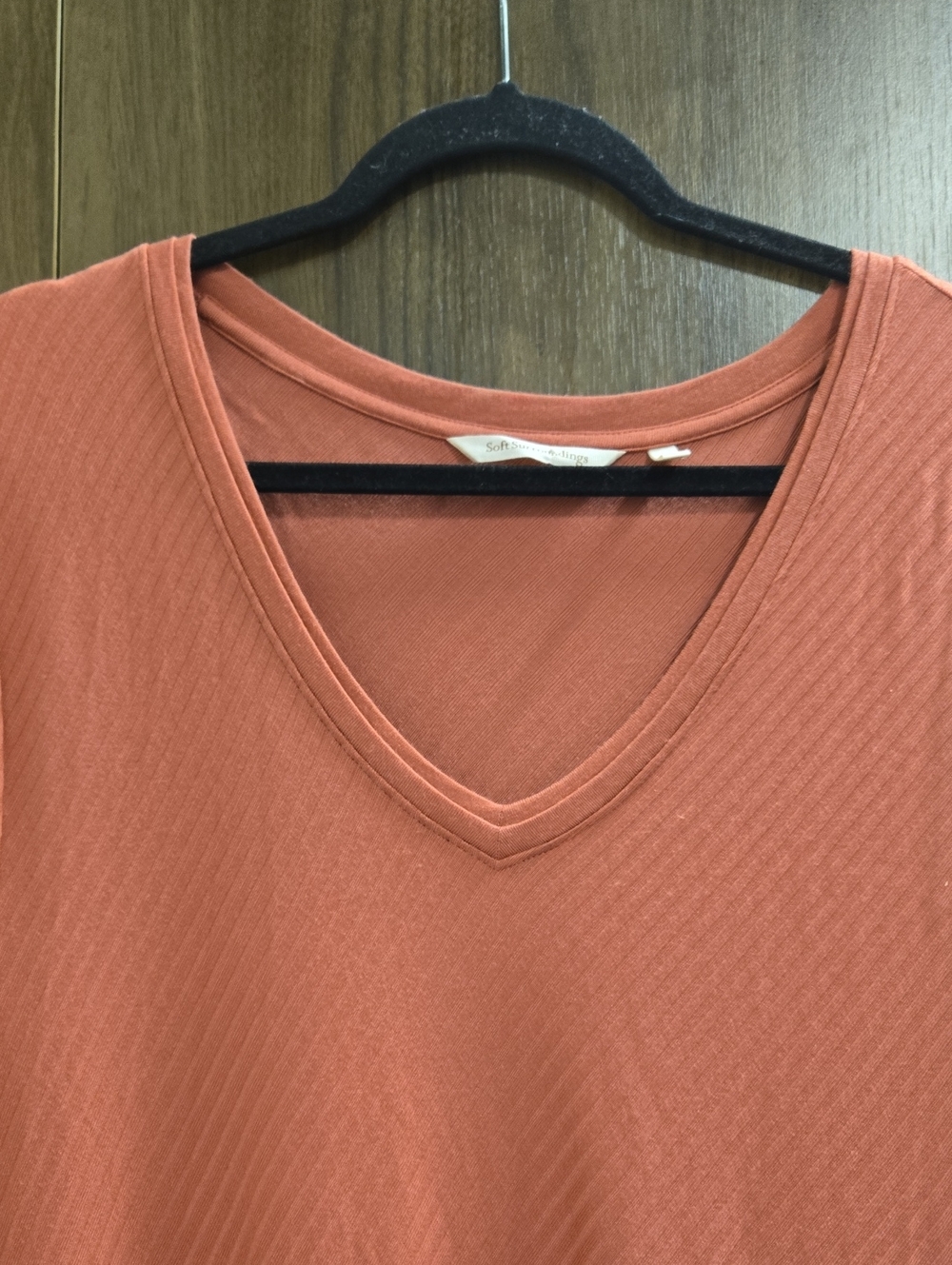 Soft Surroundings-Maxi Dress Ribbed Knit in Coral-Size XL - Picture 4 of 13
